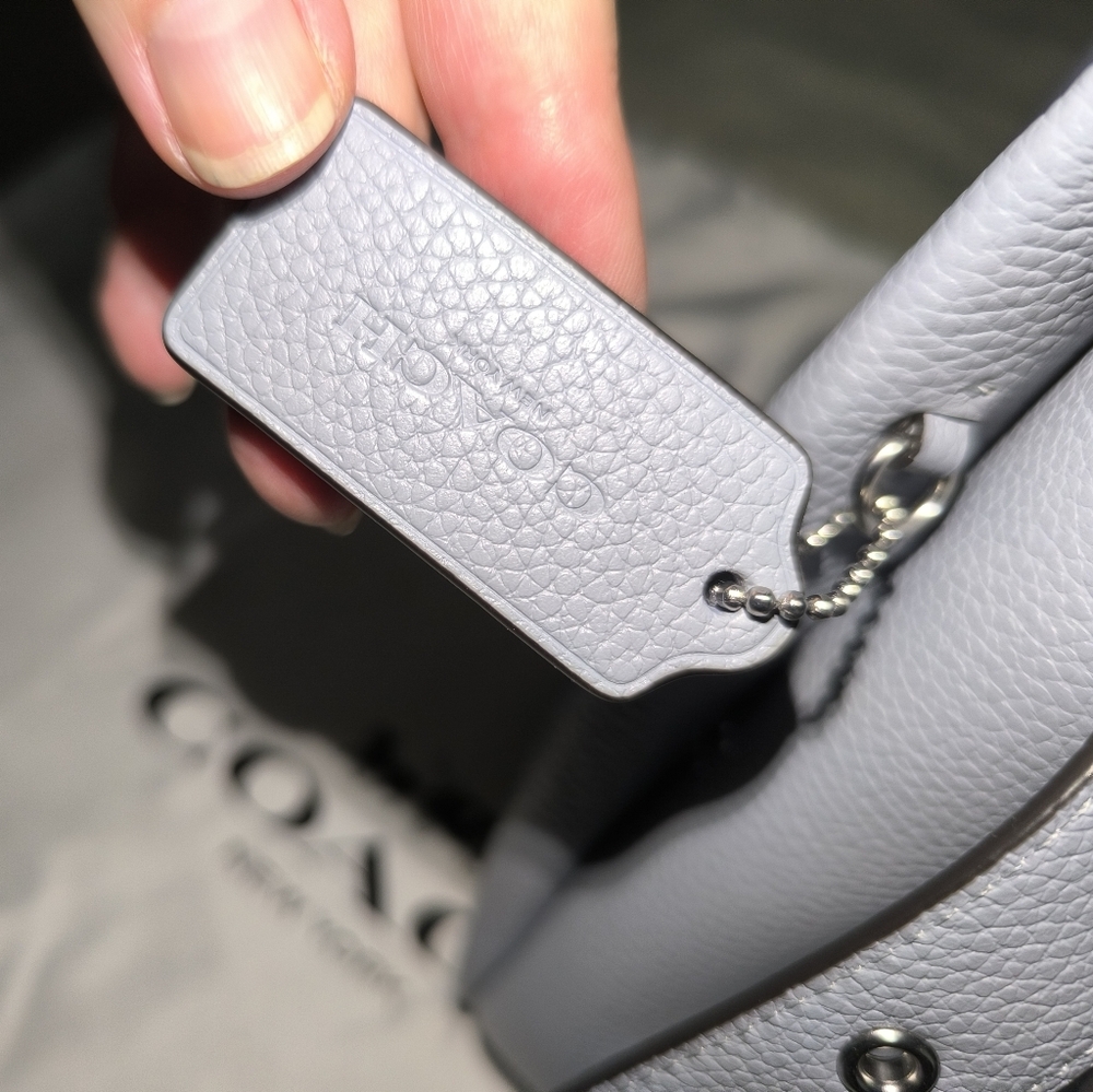Coach Lana 23 Grey/Blue Leather RARE - Picture 9 of 12